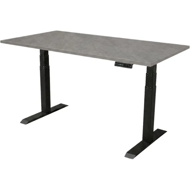 Sedero Elektrisch verstelbaar bureau - 140x80 cm - Dual motor - Zwart / Betonlook