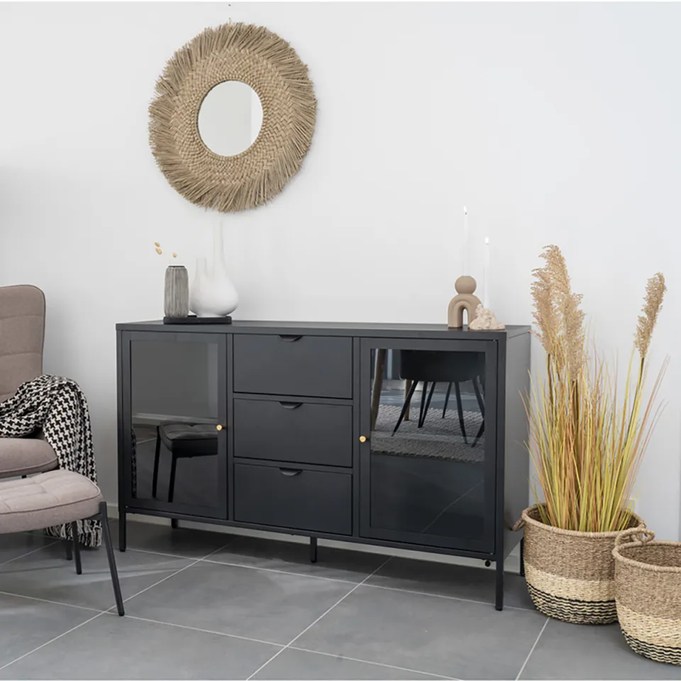 Artichok James metalen sideboard zwart - 140 x 40 cm, foto 2