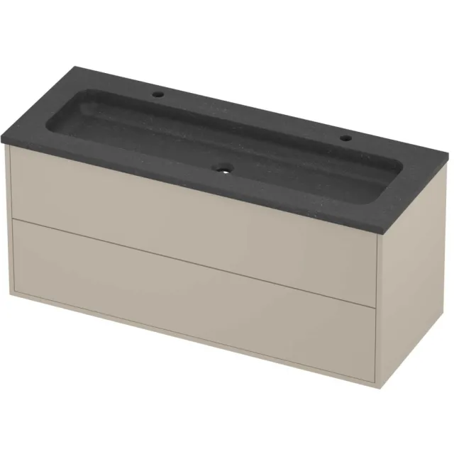 Proline Rollo Badmeubelset Hardsteen Elegant In Kader 120x46x54 cm Blue Stone Soft Linen Beige