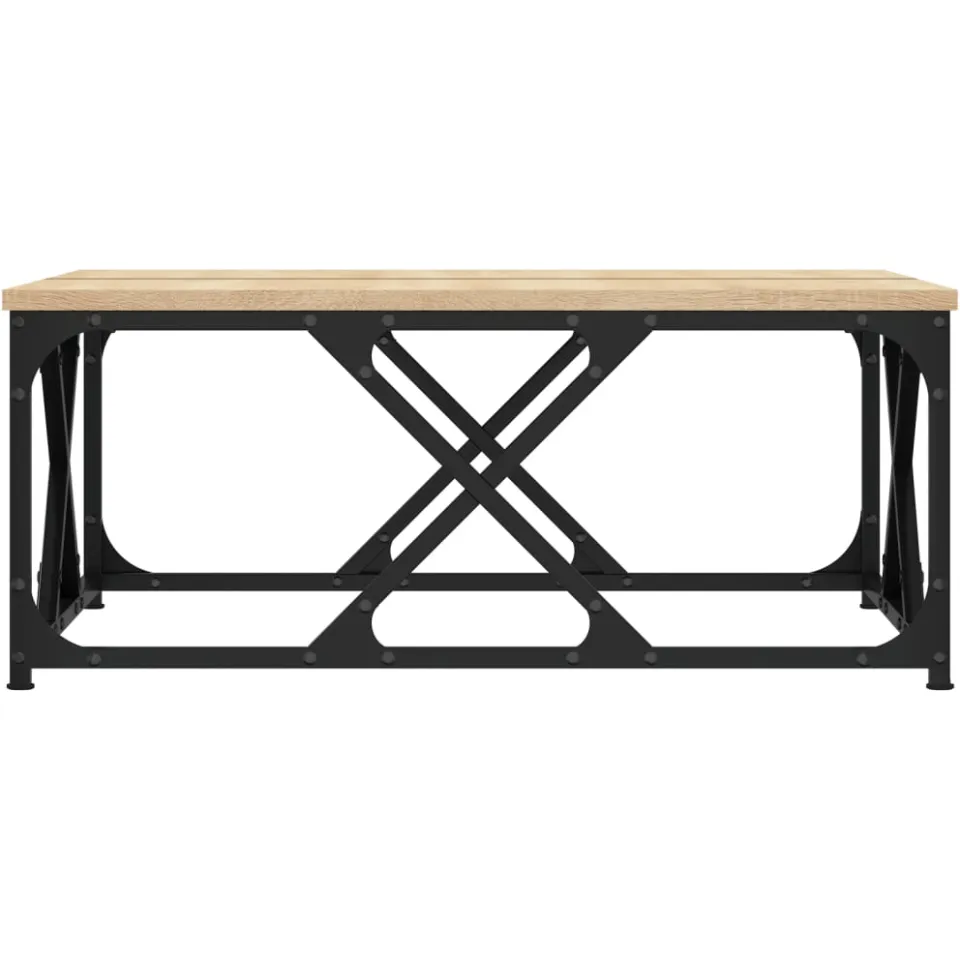 vidaXL Salontafel 70x70x30 cm bewerkt hout sonoma eikenkleurig Bruin