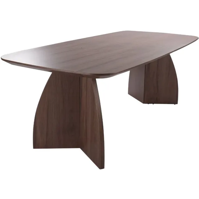 DS4U Aiko eettafel 200 cm - walnoot fineer Donkerbruin