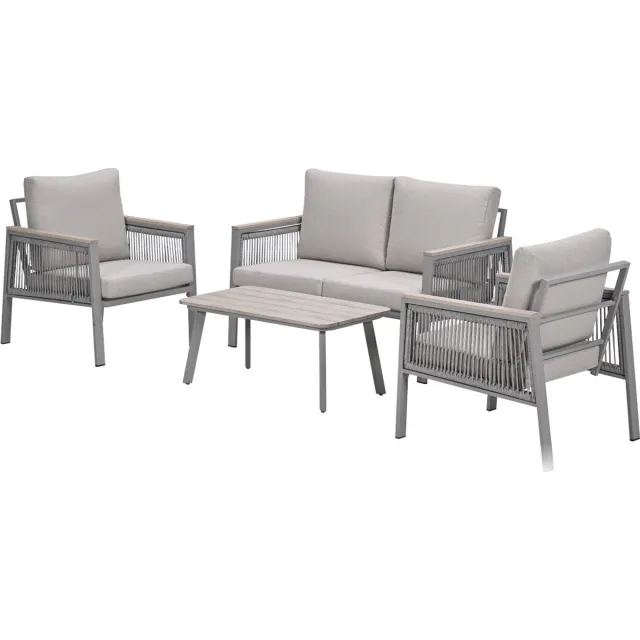 Garden Impressions Preci aluminium loungeset - taupe - desert sand
