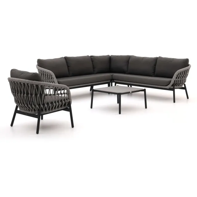 Bellagio tuinmeubelen Bellagio Cupello hoek loungeset 5-delig Grijs