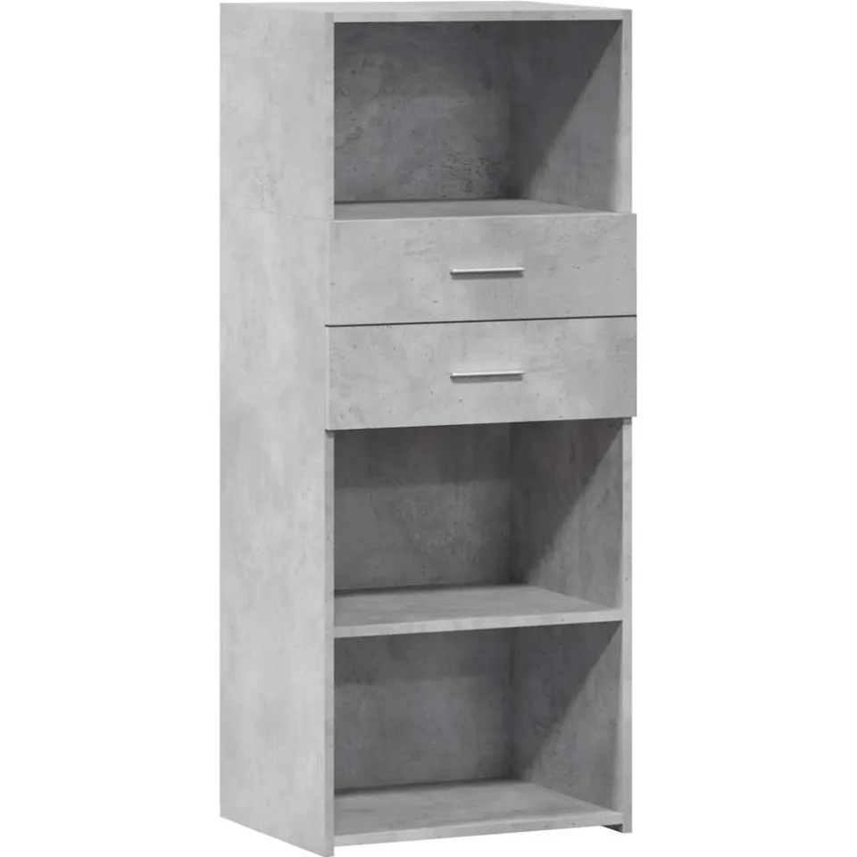 vidaXL Hoge kast 50x42,5x124 cm bewerkt hout betongrijs grijs, foto 3