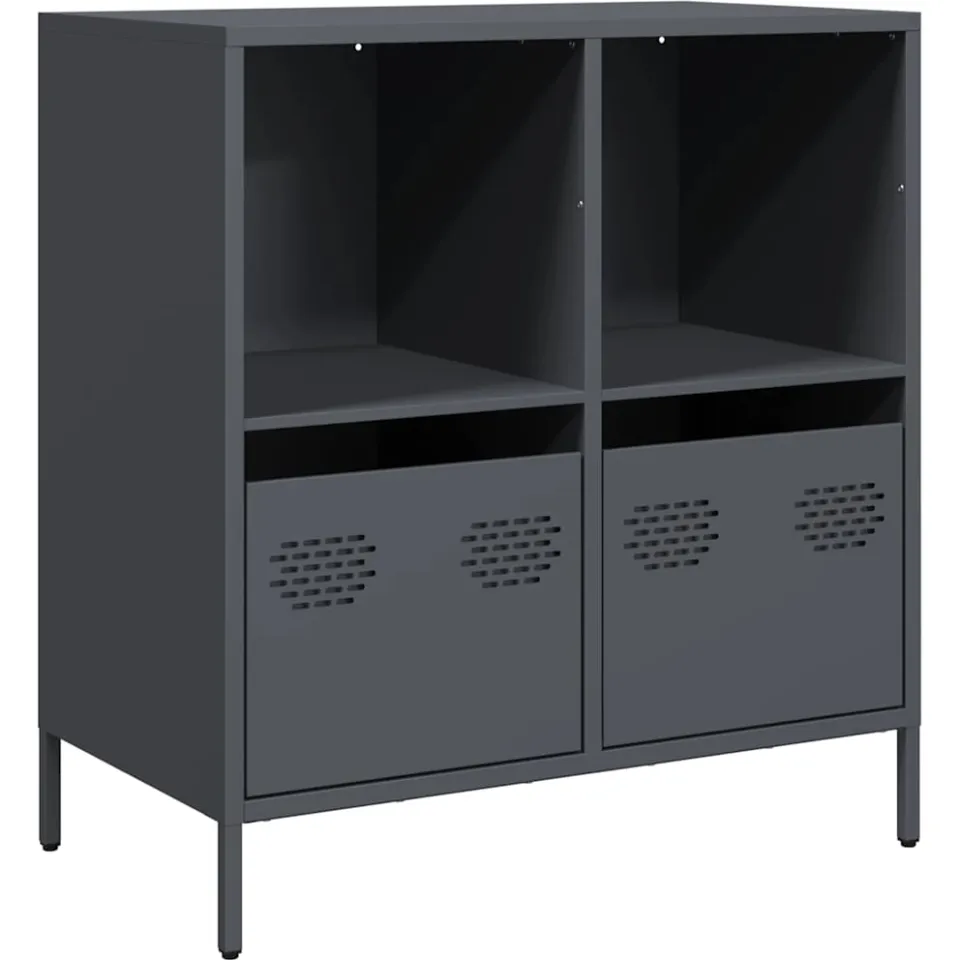 vidaXL Dressoir 68x39x73,5 cm koudgewalst staal antracietkleurig, foto 3