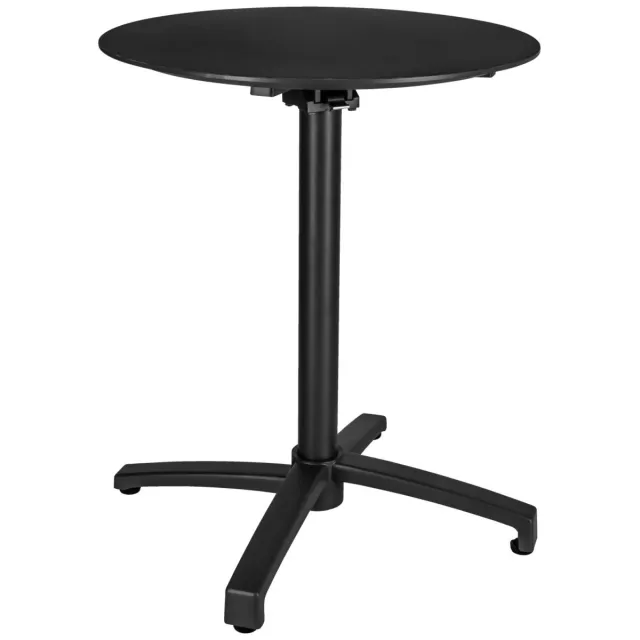 Vega Aluminium tafel voor buiten Taipa rond; 60x72 cm (ØxH); Tafelblad zwart, frame zwart; rond