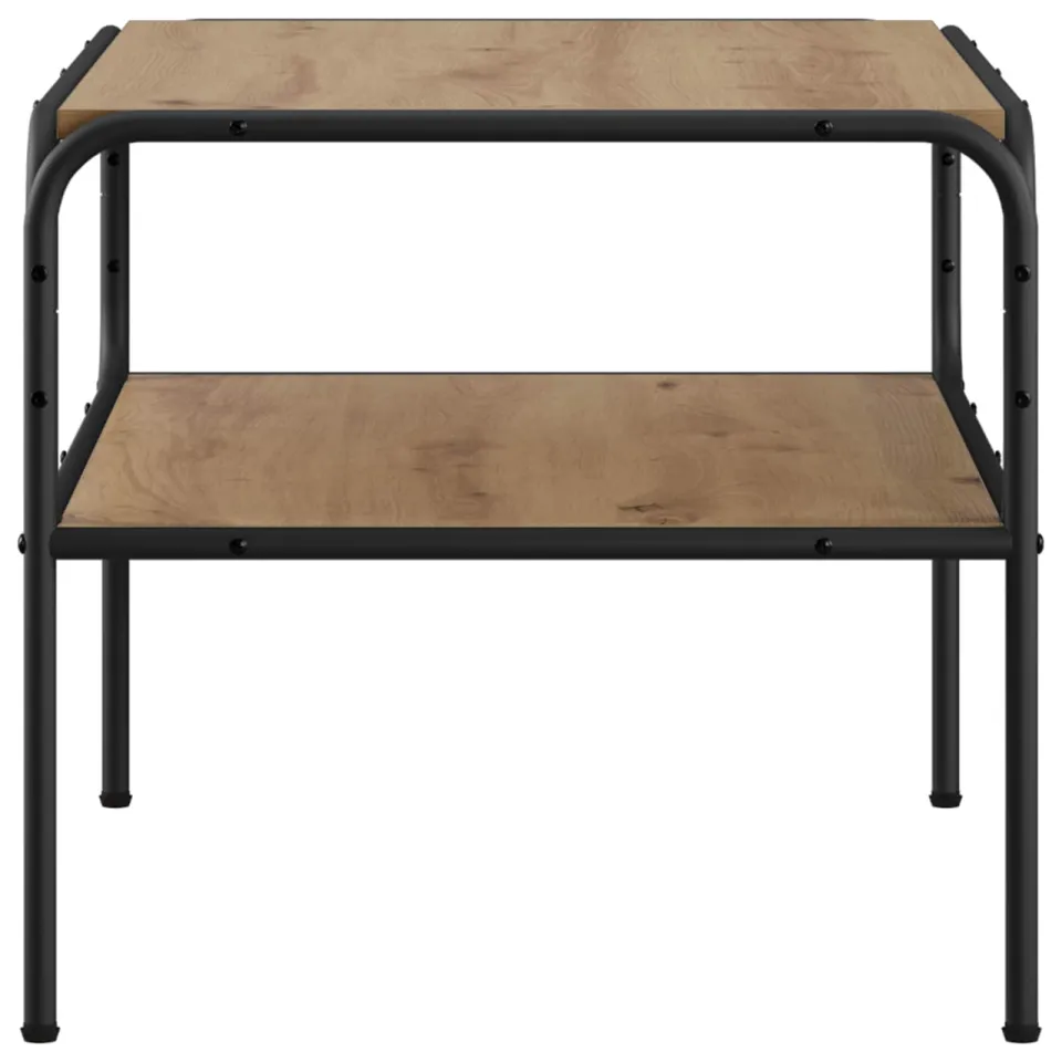 vidaXL Bijzettafel Artisanaal eiken 100 x 50 x 46 cm Bewerkt hout, foto 4