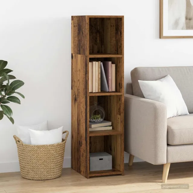 vidaXL Hoge kast Oud hout 30 x 41 x 124 cm Bewerkt hout bruin, foto 2