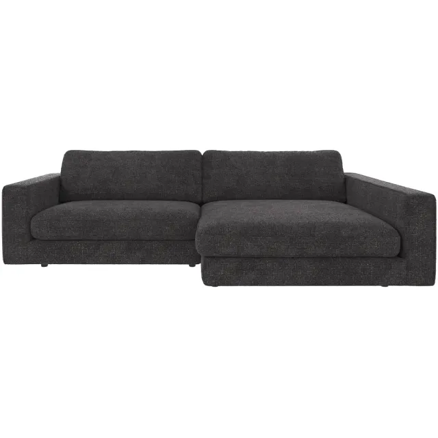 Rowico Home Duncan modulaire gestoffeerde hoekbank antraciet - rechts - 258 cm Donkergrijs
