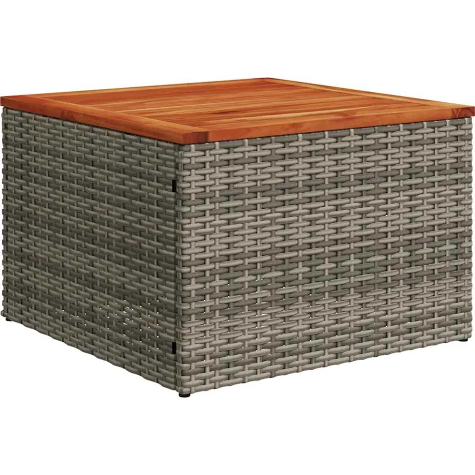 vidaXL 11-delige tuinbankset met kussens, grijs polyrotan, foto 4