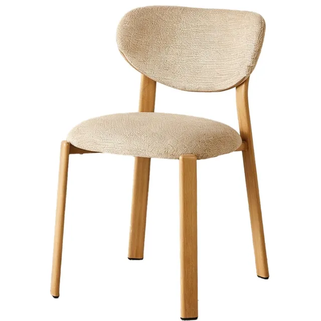Lizzely Garden & Living Eetkamerstoel Japandi Benja bruin lichtbruin poten japanse stijl eetstoel zetel
