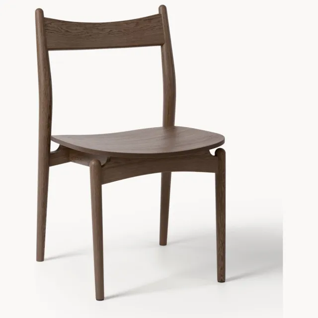 Westwing Collection Eetkamerstoel Koa van essenhout bruin