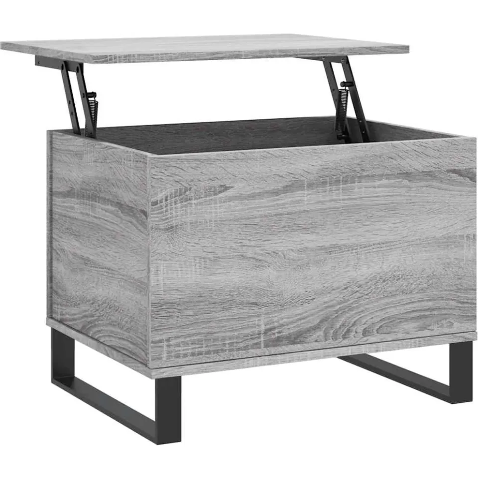 vidaXL Salontafel 60x44,5x45 cm bewerkt hout grijs sonoma eikenkleurig, foto 4