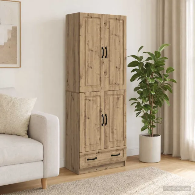 vidaXL Kastenset 2 st Artisanaal eiken Bewerkt hout, foto 2