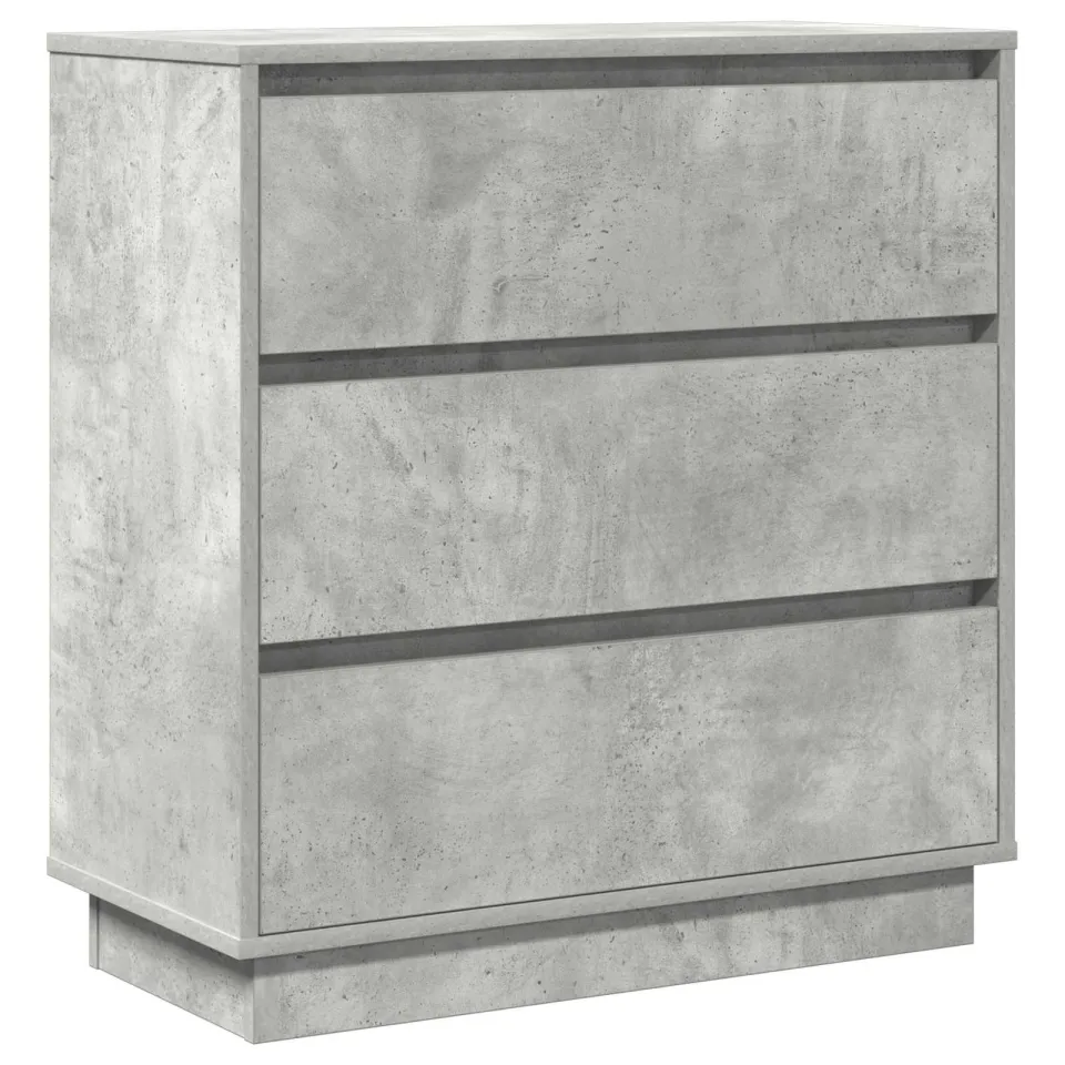 vidaXL Nachtkastje Beton Grijs 71 x 34,5 x 75 cm Bewerkt hout, foto 3