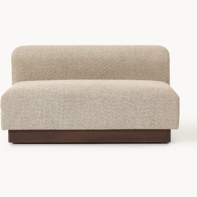 Westwing Collection Bank Natalie (2-zits) van teddy-bouclé Beige
