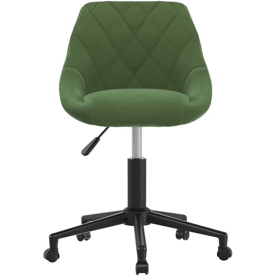 vidaXL Eetkamerstoel draaibaar fluweel donkergroen groen, foto 2