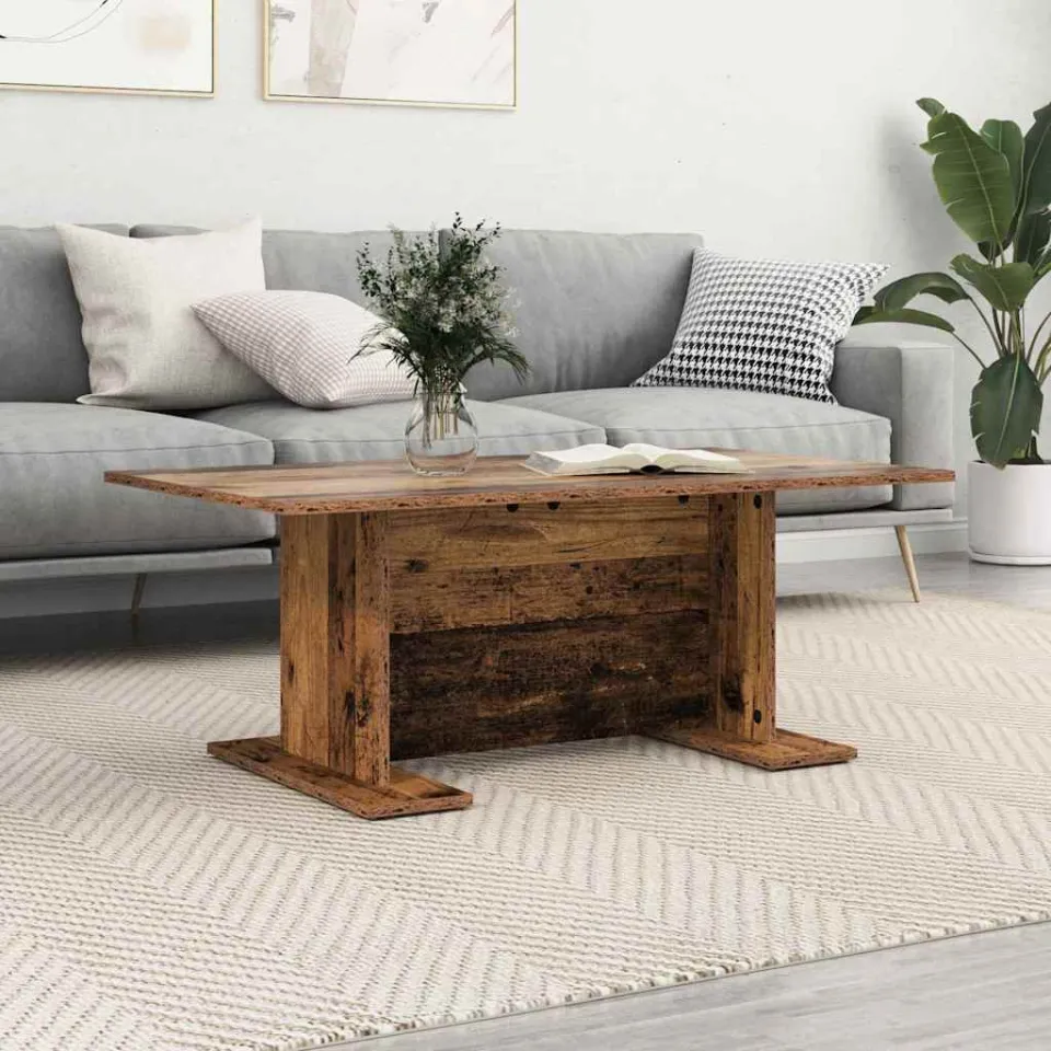 vidaXL Salontafel Oud hout 103,5 x 60 x 40 cm Bewerkt hout bruin, foto 3