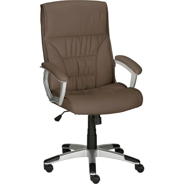 Notio Living Flori-Bureaustoel - Taupe PU Grijs
