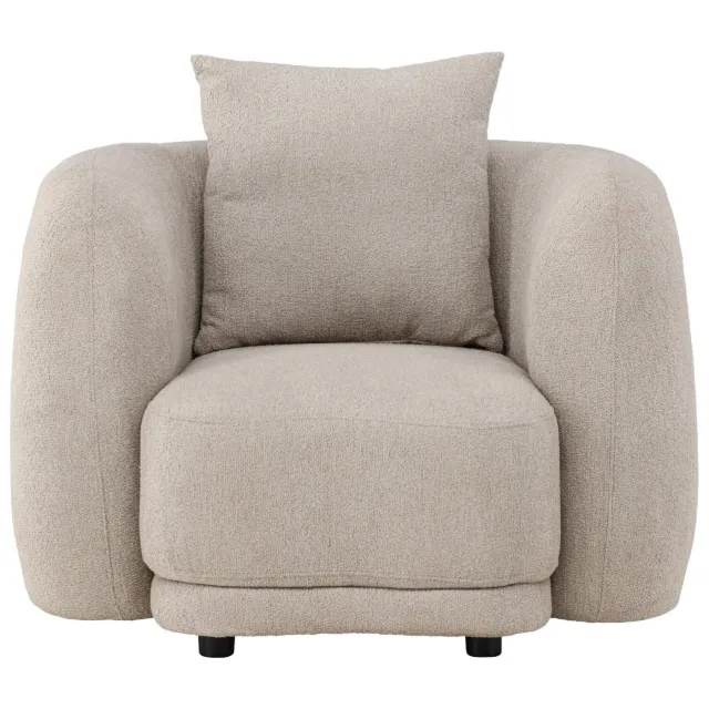 Nest of Nora Fauteuil bouclé 1-zits Meli - Lounge stoel - Beige