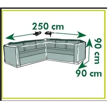 Nature Beschermhoes Voor Tuinmeubelset Vierkant Pe 100 G/m² Antraciet 90x250x90cm, foto 4