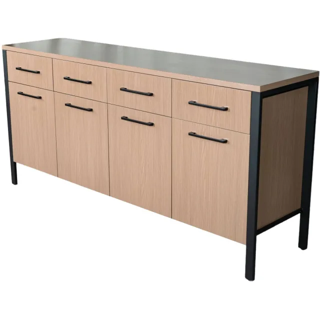 Lizzely Garden & Living Dressoir melamine lichtbruin 180cm Alex kunststof kast