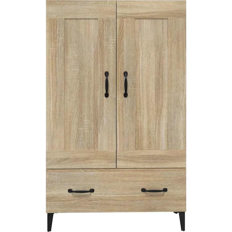 vidaXL Hoge kast 70x31x115 cm bewerkt hout sonoma eikenkleurig, foto 4