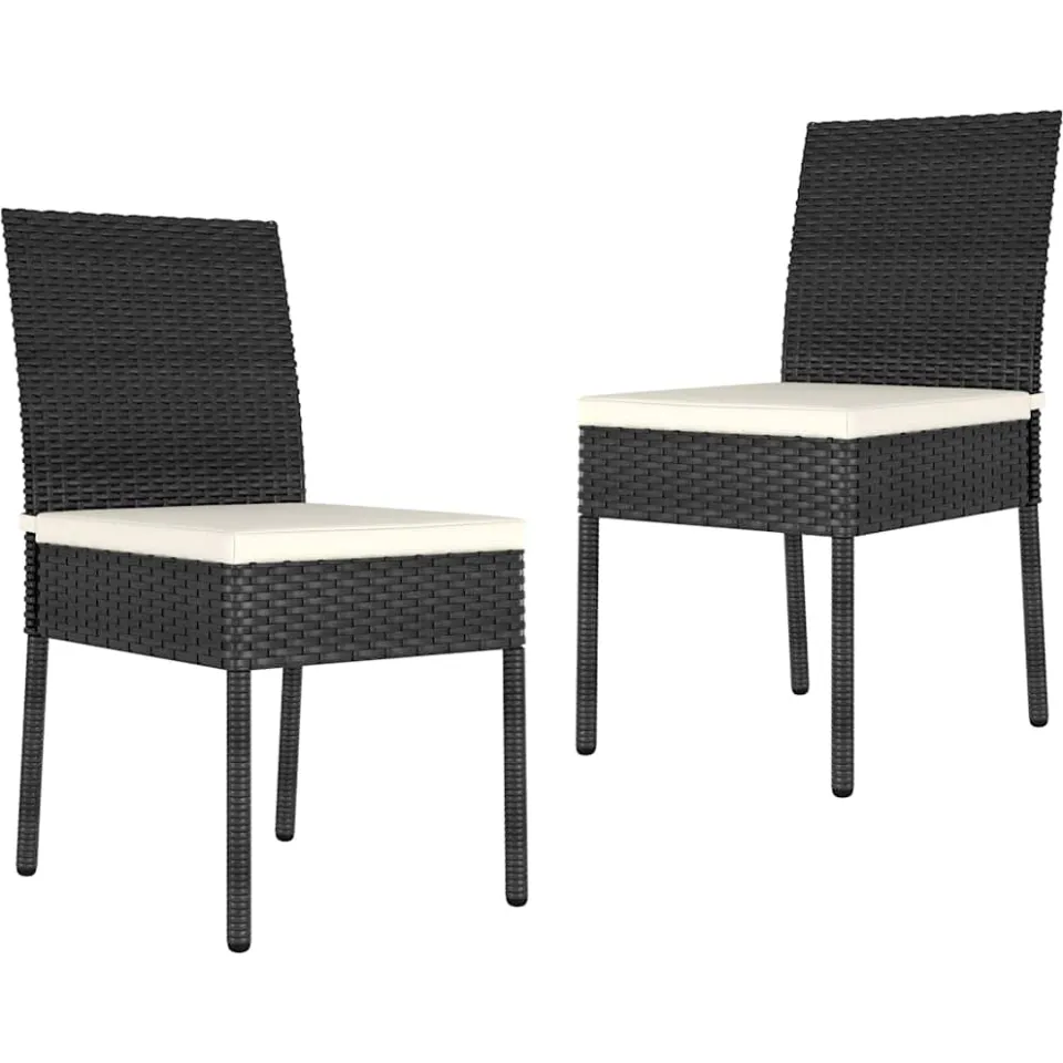 vidaXL 3-delige Tuinset poly rattan zwart, foto 4