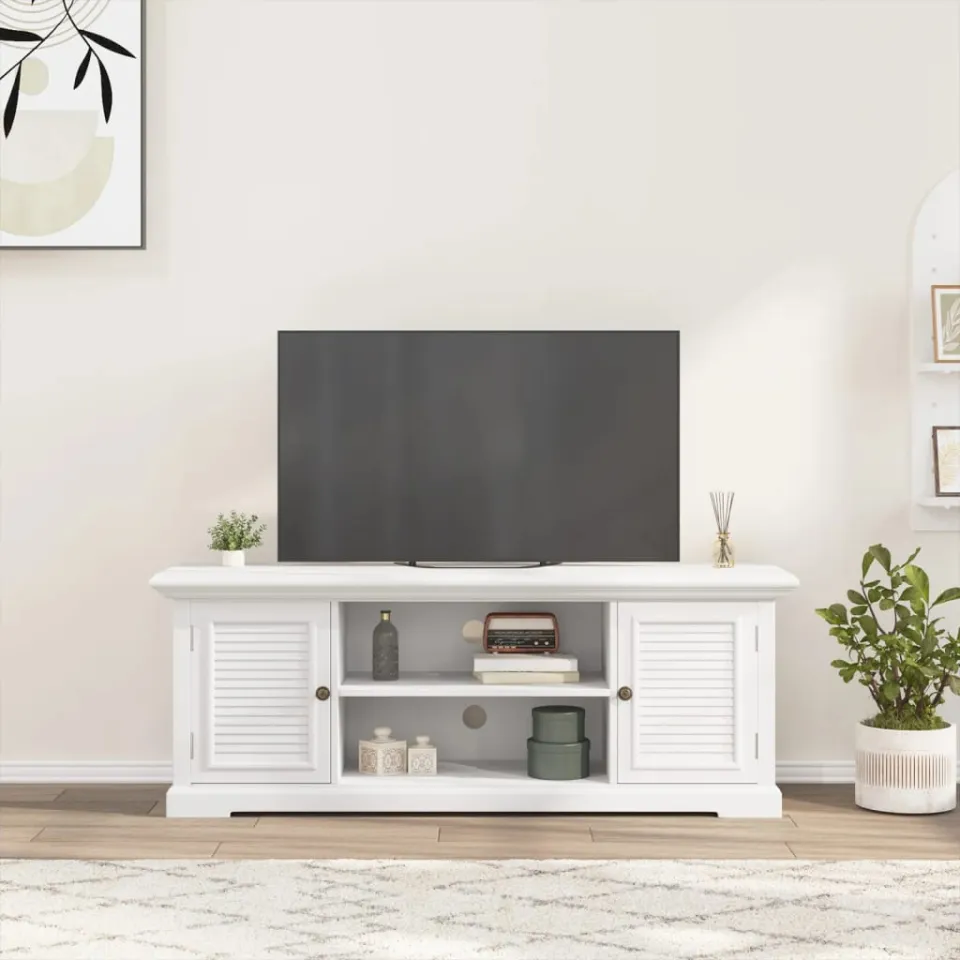 vidaXL Tv-meubel 110x30x41 cm bewerkt hout wit, foto 2