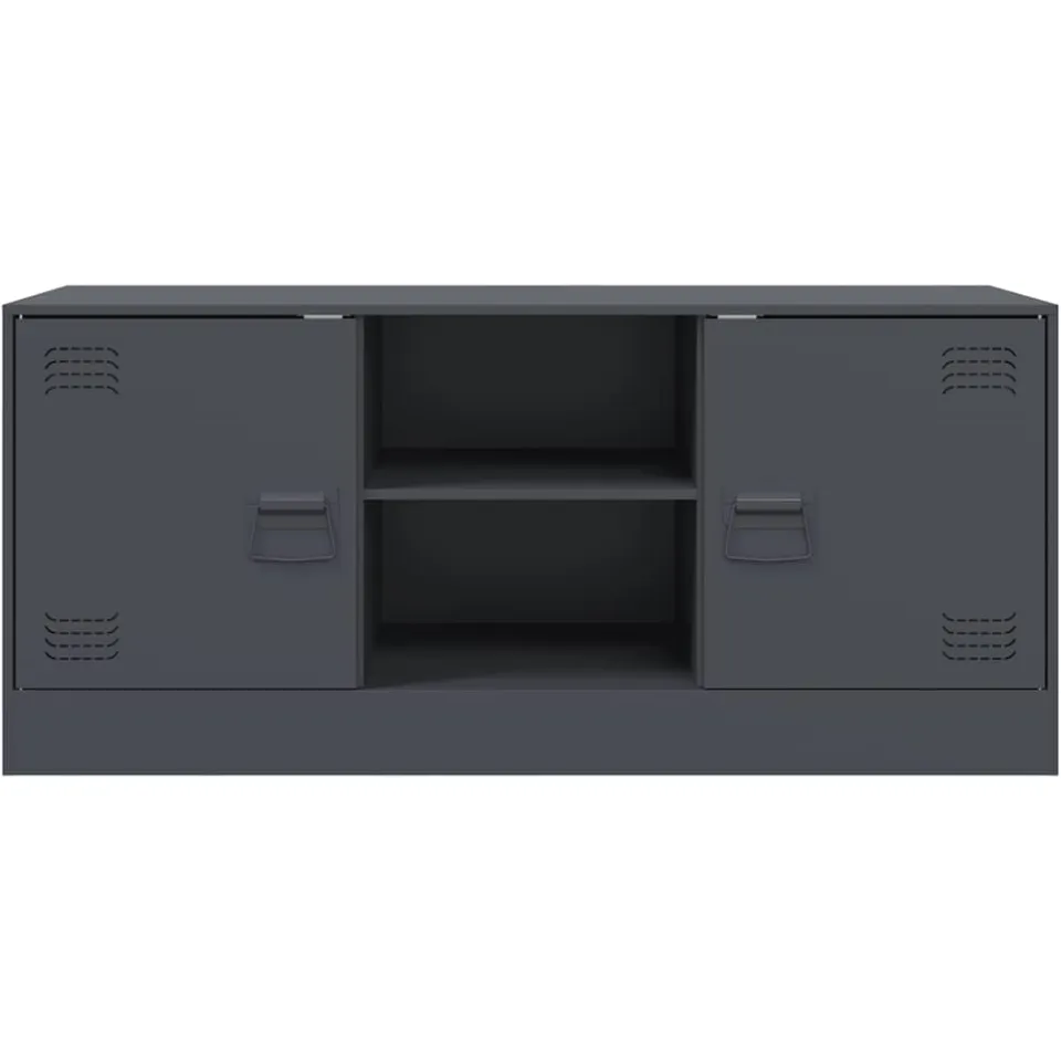 vidaXL Tv-meubel 99x39x44 cm staal antracietkleurig, foto 4