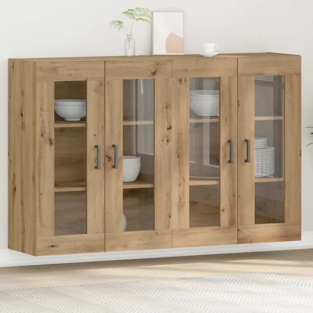 vidaXL Wandkasten 2 st Artisan Eiken 69,5 x 34 x 90 cm Bewerkt hout, foto 2