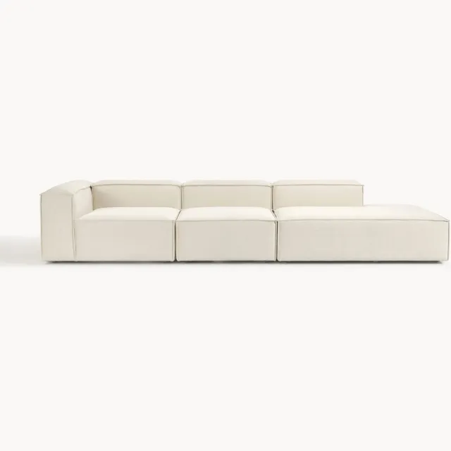 Westwing Collection XL modulaire chaise longue Lennon wit