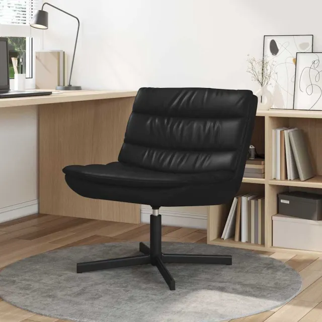 vidaXL Draaistoel Zwart 63 x 75 x 76 cm Kunstleer