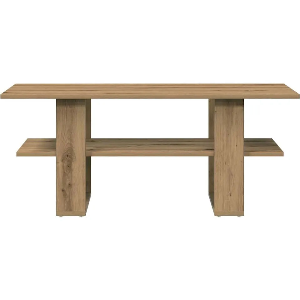 vidaXL Salontafel 102x55x42 cm bewerkt hout artisanaal eikenkleur, foto 3