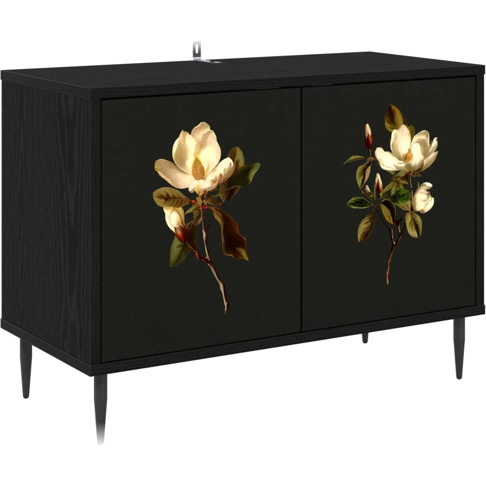 vidaXL Tv-meubel BREMEN 69 x 33 x 50,5 cm Zwart eiken Bewerkt hout, foto 3