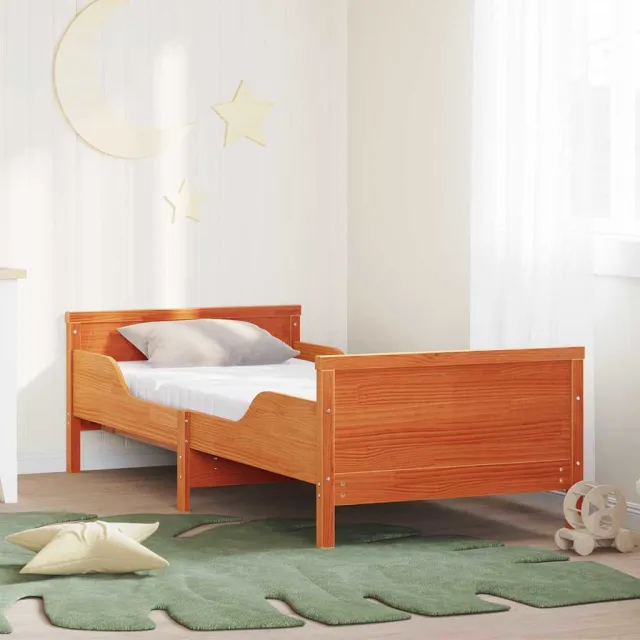 vidaXL Bedframe met uitschuifbaar matras Bruin 80 x 200 cm