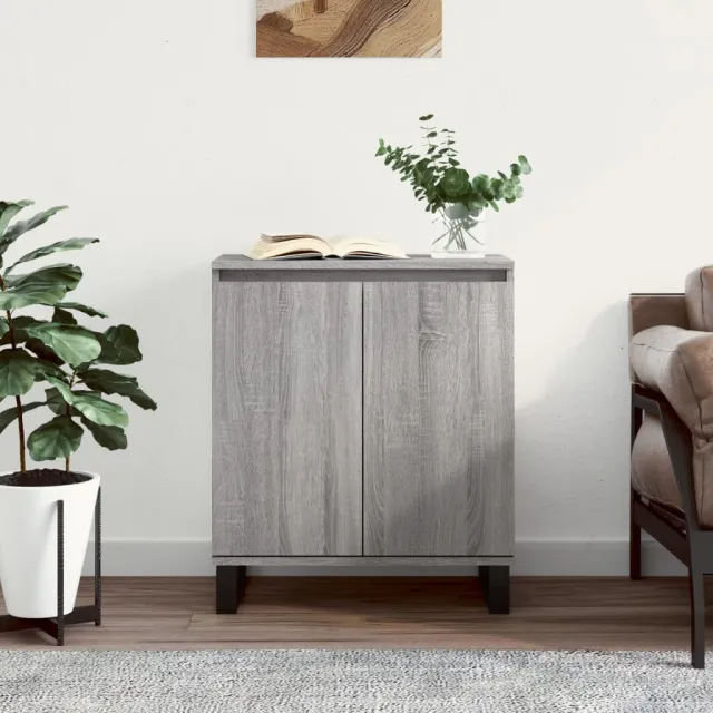 vidaXL Dressoir 60x35x70 cm bewerkt hout grijs sonoma eikenkleurig, foto 2