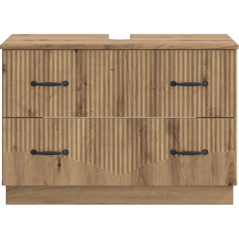 vidaXL Badkamer wastafelkast HOORN Artisanaal eiken 82 x 41 x 56 cm, foto 4