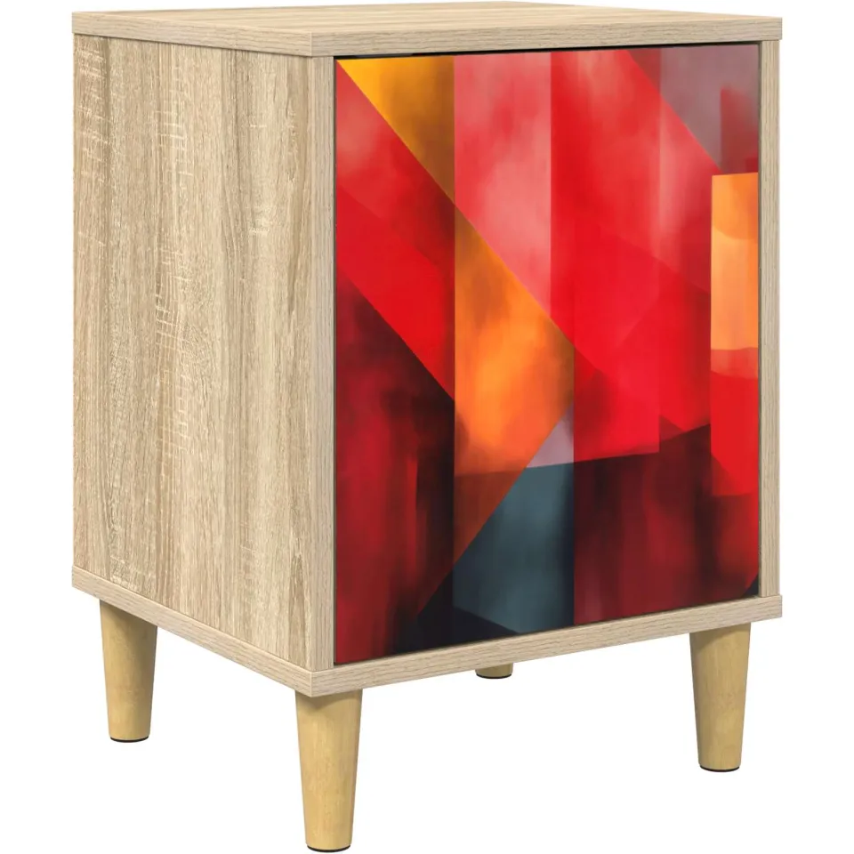vidaXL Nachtkastje HEESCH Sonoma Eiken 36 x 33 x 50 cm Bewerkt hout, foto 3