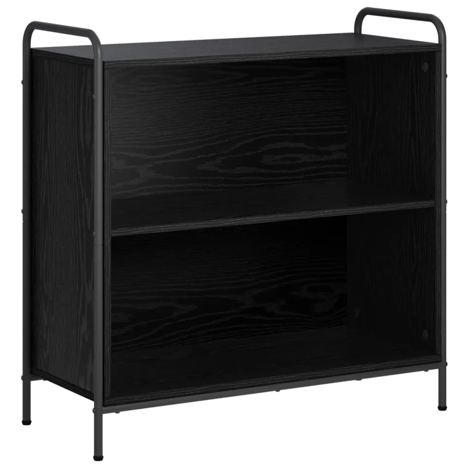 vidaXL Boekenkast 80 x 33 x 80 cm Bewerkt hout Zwart eiken, foto 3