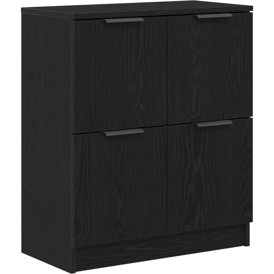 vidaXL Dressoir Zwart Eiken 60 x 30 x 70 cm Bewerkt hout, foto 3