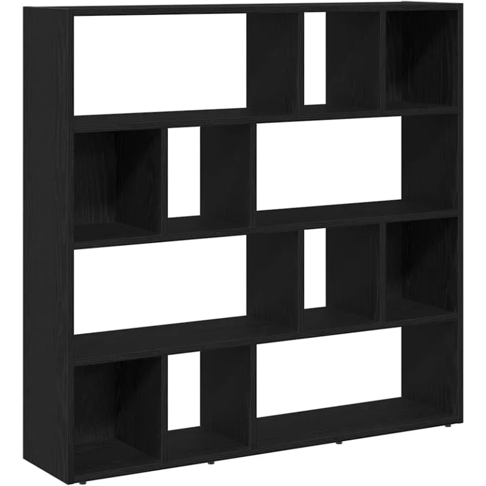 vidaXL Boekenkast/kamerverdeler zwart eiken 105x24x102 cm