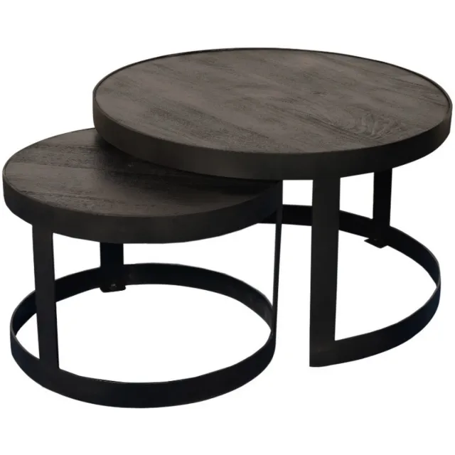 Starfurn Salontafel - Zwart - 70x70x45 cm