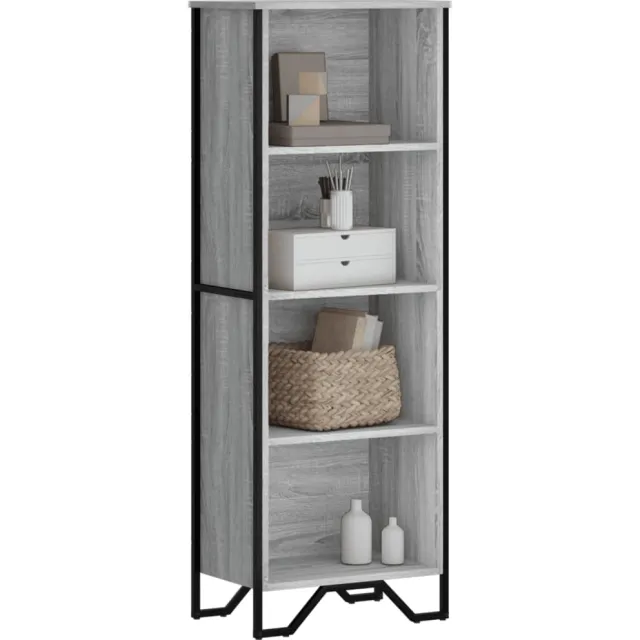 vidaXL Boekenkast 50x31x137,5 cm bewerkt hout grijs sonoma eikenkleur