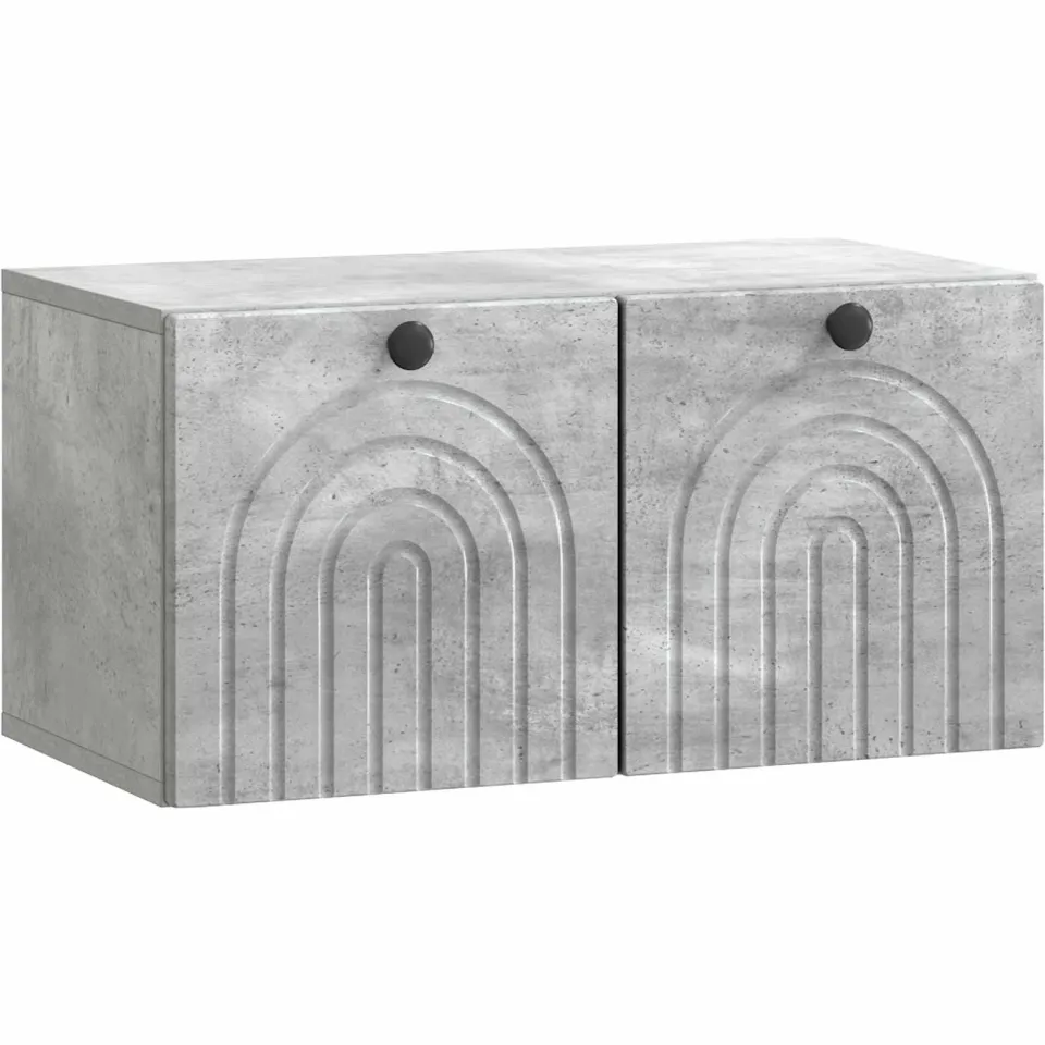 vidaXL Wandbeugel TV-kast Betongrijs 59,5 x 31 x 30 cm Bewerkt hout grijs, foto 3