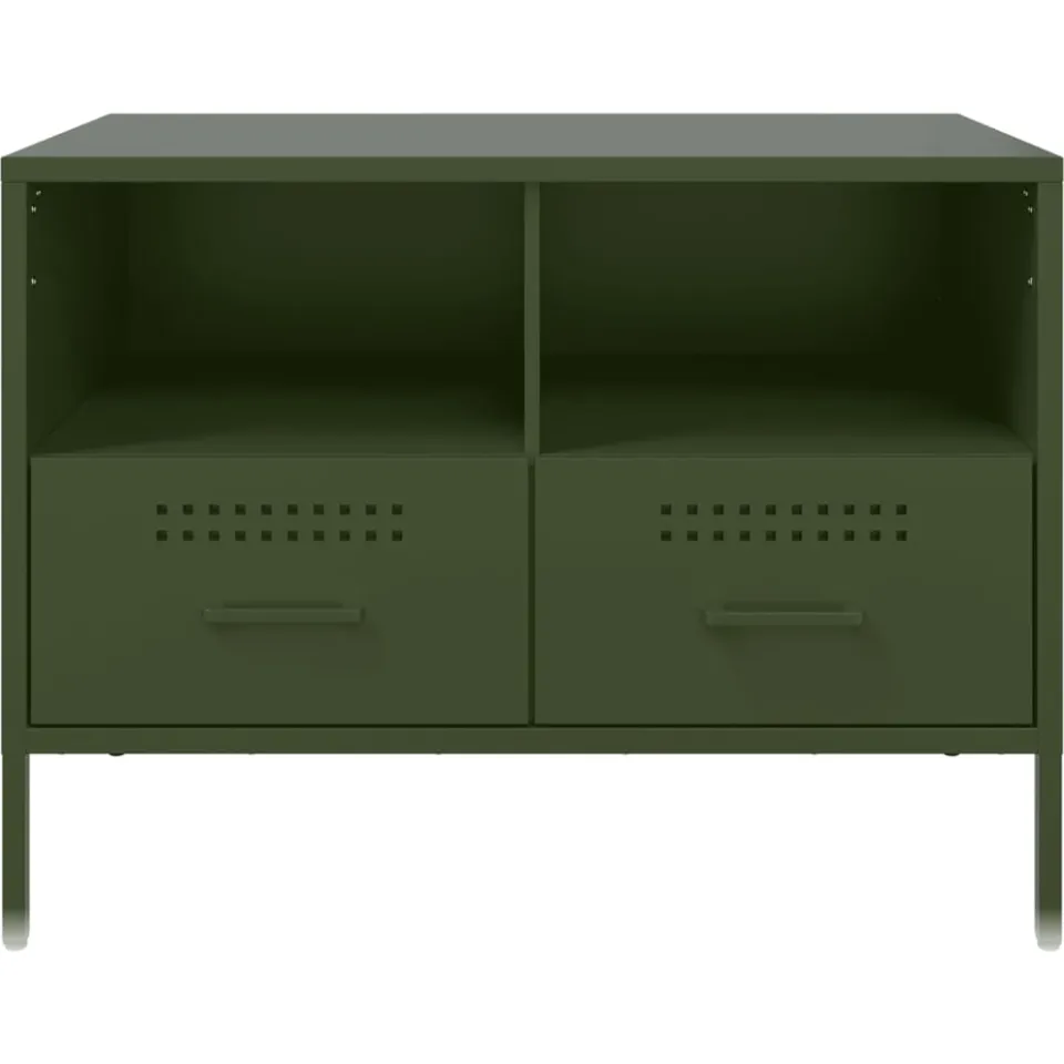 vidaXL Tv-meubel 68x39x50,5 cm staal olijfgroen, foto 4