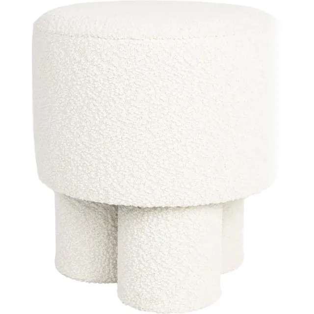 Housecraft Living Marcos Kruk/ Poef Bouclé Wit