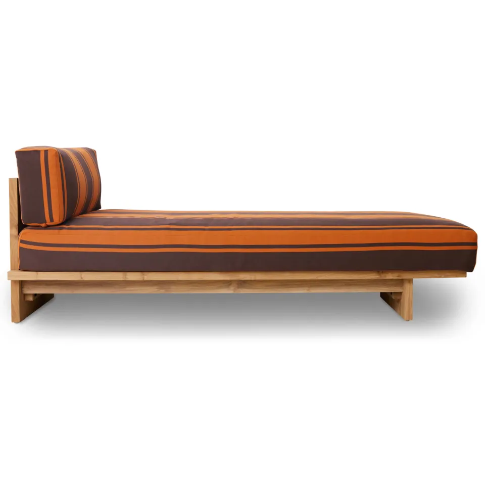 HKLIVING ligbed buiten teak retro, foto 5