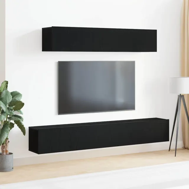vidaXL Tv-meubelset 4 st Zwart eiken, foto 2