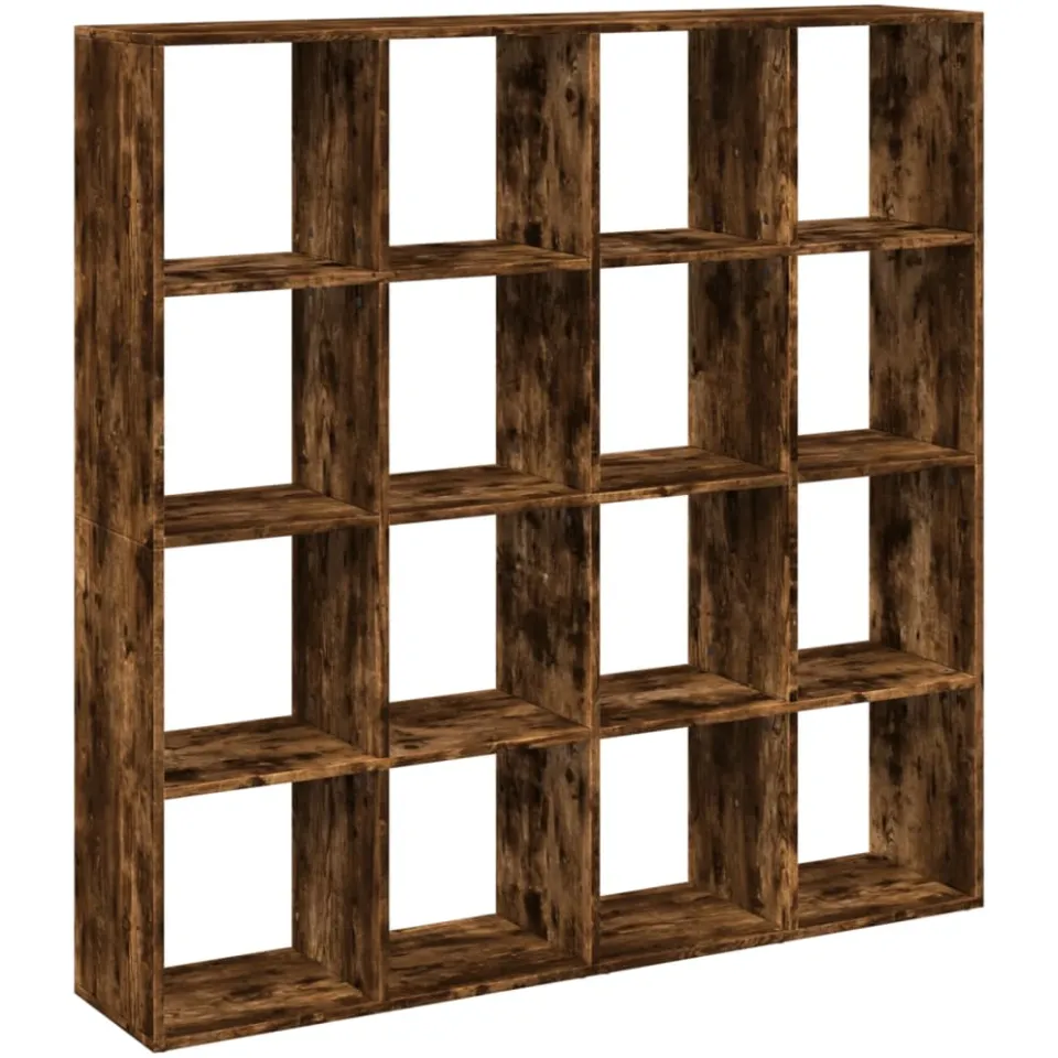 vidaXL Boekenkast 137,5x29x137,5 cm bewerkt hout gerookt eikenkleurig Bruin